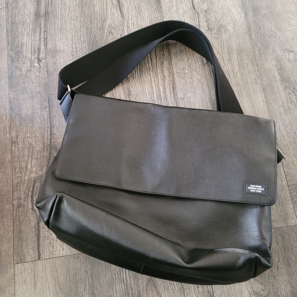 Jack Spade Leather Messenger Bag